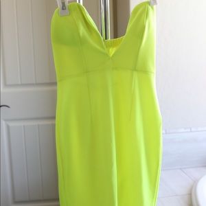 Sexy neon green dress